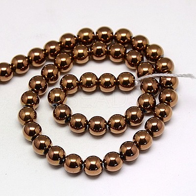 Electroplate Non-magnetic Synthetic Hematite Beads Strands G-J169A-3mm-M-1
