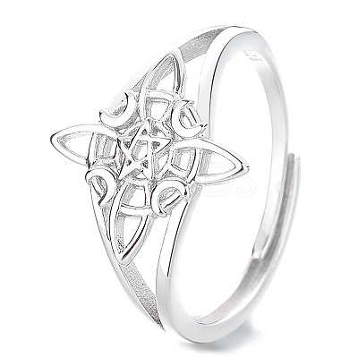 Witch Knot 925 Sterling Silver Finger Rings for Women FS-WG40E9F-01-1