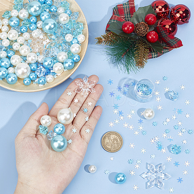 Winter Theme Imitation Pearl Vase Fillers DIY-BC0009-95-1