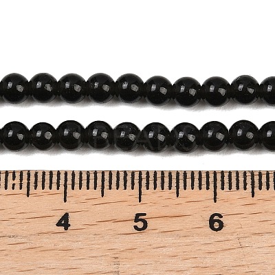 Natural Obsidian Round Beads Strands G-E329-4mm-37-1