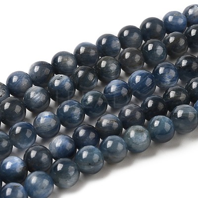 Natural Kyanite/Cyanite/Disthene Round Beads Strands G-O017-6mm-04C-1