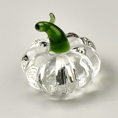 Glass Pumpkin Display Decorations DJEW-WH0043-71C-03-1