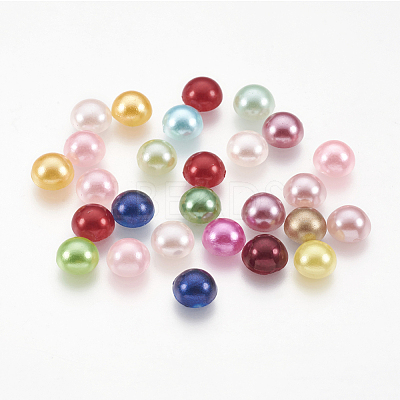 ABS Plastic Imitation Pearl Cabochons SACR-S738-6mm-M-1