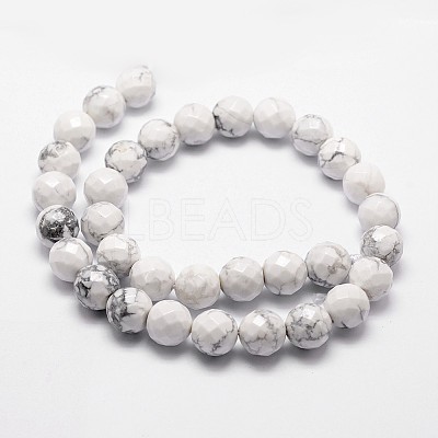 Natural Howlite Beads Strands G-G736-25-6mm-1