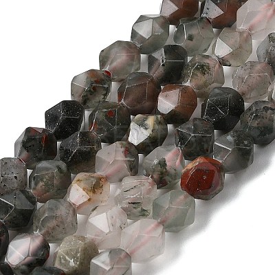 Natural African Bloodstone Beads Strands G-Z119-A28-01-1