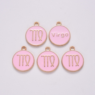 Alloy Enamel Pendants X-ENAM-S124-01B-09B-1