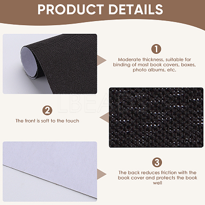 6 Sheets 2 Colors Linen Book Covers DIY-CP0010-65-1