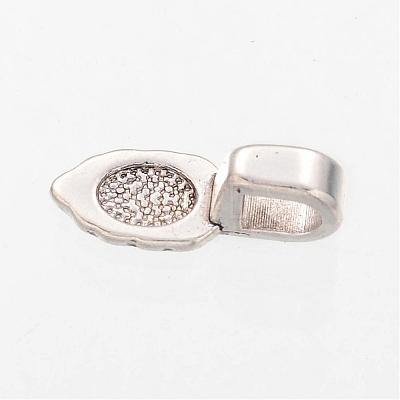 Spade Tibetan Style Pendant Glue-on Bails AB3357Y-1