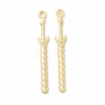 Rack Plating Alloy Big Pendants PALLOY-E025-13G-1