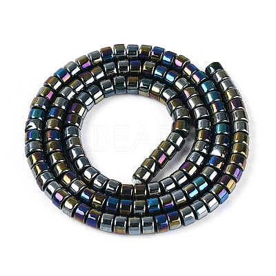 AB Color Plated Opaque Glass Beads Strands GLAA-T026-2x4mm-P16-1