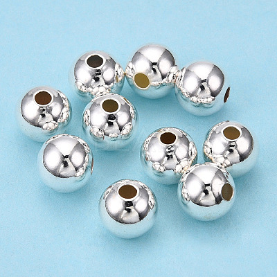 925 Sterling Silver Beads STER-S002-12-8mm-1