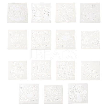 Easter Theme PET Plastic Drawing Painting Stencils Templates DIY-P080-A01-1