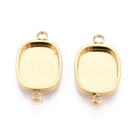 304 Stainless Steel Connector Cabochon Settings STAS-N115-40G-1