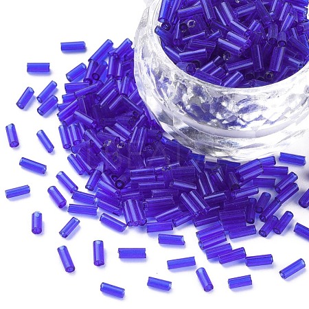 Transparent Glass Bugle Beads SEED-N005-001-C15-1