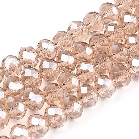 Electroplate Glass Beads Strands EGLA-A034-T6mm-A29-1