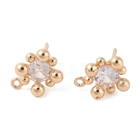 Brass Stud Earring Findings LS-KK-N256-10G-1
