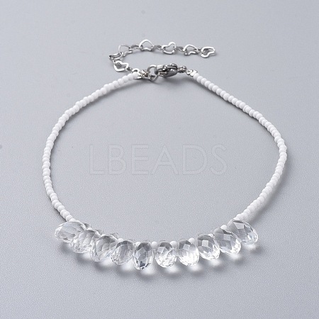 Glass Seed Beads Anklets AJEW-AN00277-01-1