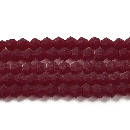 Imitate Austrian Crystal Frosted Glass Beads Strands GLAA-F029-TM4mm-B27-1