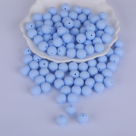 Round Silicone Focal Beads SI-JX0046A-116-1