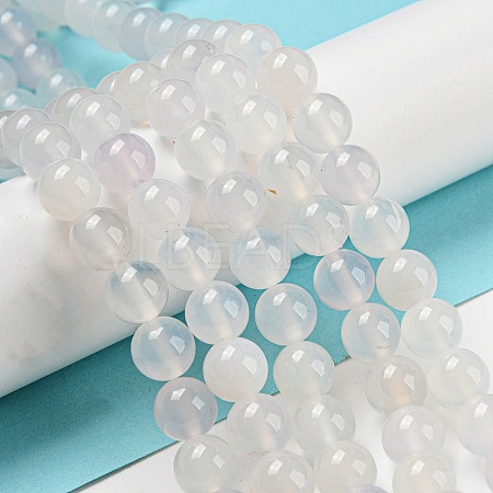 Natural White Agate Beads AGAT-8D-16-1