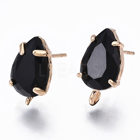 Brass Stud Earring Findings X-KK-S365-005-B01-1
