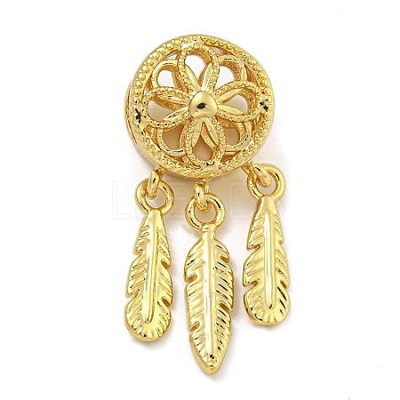 Rack Plating Brass Dangle Charms KK-I718-30G-1