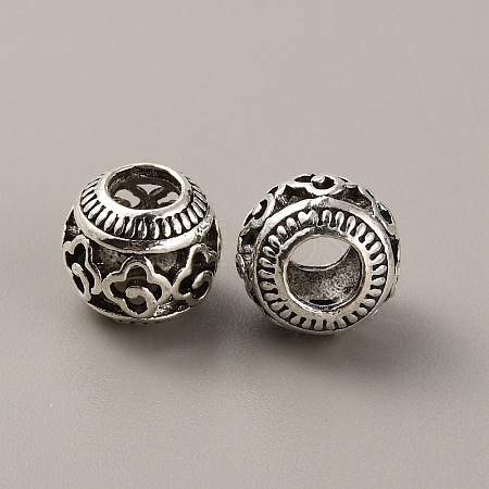 Tibetan Style Alloy European Beads FIND-TAC0002-065G-01-1