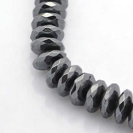 Electroplate Non-magnetic Synthetic Hematite Beads Strands X-G-J208H-03-1