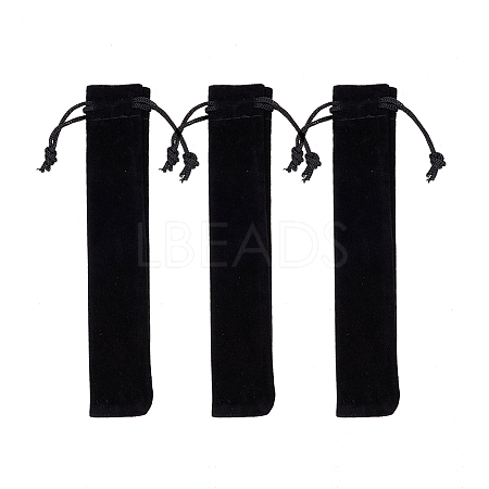 Rectangle Velvet Pouches LS-TP-WH0005-01-1