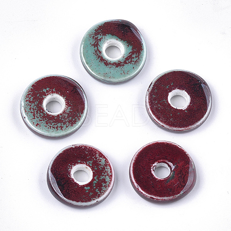 Handmade Porcelain Beads X-PORC-S498-54E-1