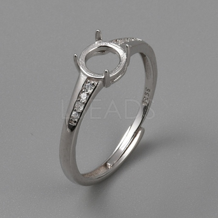 925 Sterling Silver Adjustable Ring Findings RJEW-WH0004-63P-1