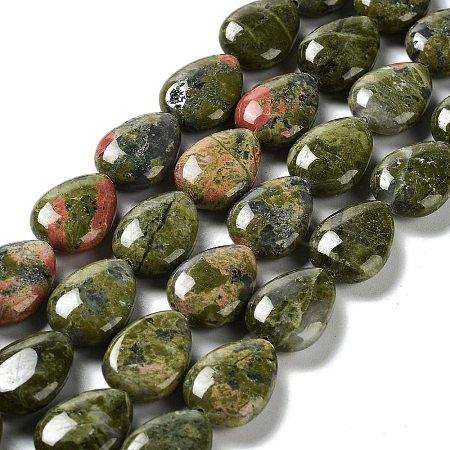 Natural Unakite Beads Strands X-G-L242-36-1