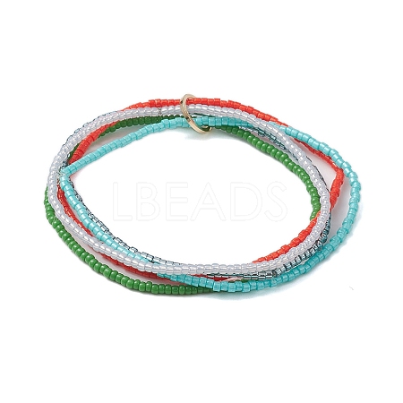 Seed Beads Multi-strand Stretch Bracelets for Women BJEW-JB10544-1