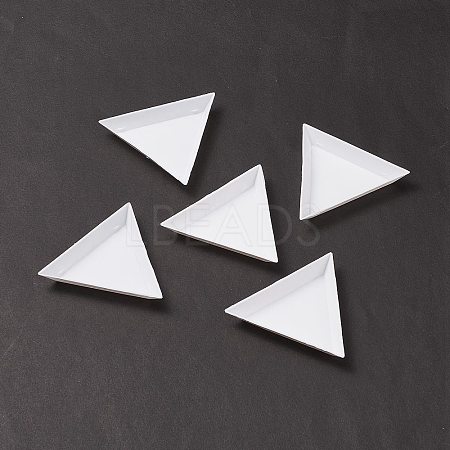 Polypropylene(PP) Triangle Nail Art Rhinestone Sorting Trays DIY Decals LS-MRMJ-G003-02-1