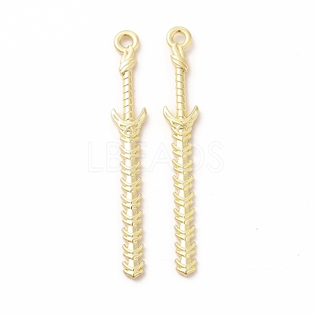 Rack Plating Alloy Big Pendants PALLOY-E025-13G-1