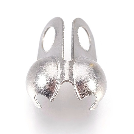 304 Stainless Steel Bead Tips LS-STAS-WH0010-01P-4mm-1