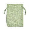 Polyester Imitation Burlap Packing Pouches Drawstring Bags X-ABAG-R005-14x10-02-3