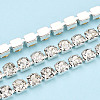 Brass Rhinestone Strass Chains CHC-T001-SS28-01S-1