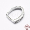 Anti-Tarnish Rhodium Plated 925 Sterling Silver Micro Pave Cubic Zirconia Pendant Bails X-STER-E053-09P-1