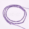 Natural Amethyst Beads Strands G-G663-17-4mm-01-2