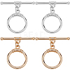 10Pcs 2 Colors Brass Toggle Clasps KK-BBC0021-22B-7