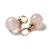 Natural Rose Quartz Openable Perfume Bottle Pendants G-A026-02B-3
