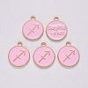 Alloy Enamel Pendants X-ENAM-S124-01B-09F-2