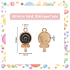 80Pcs 4 Colors Rack Plating Alloy Enamel Pendant Rhinestone Settings FIND-DC0003-11-2