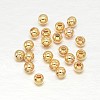 Real Gold Plated Brass Round Spacer Beads Y-KK-L147-197-2.5mm-NR-1