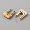 Acrylic Rectangle Hoop Earrings EJEW-WH0012-039D-2