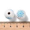 Printed Wood European Beads WOOD-Z002-08A-3