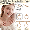 10Pcs 2 Colors Brass Toggle Clasps KK-BBC0021-22B-2