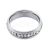 Crystal Rhinestone Flat Finger Ring RJEW-N043-11P-2