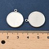 Flat Round Brass Pendant Cabochon Settings KK-K414-14D-S-3